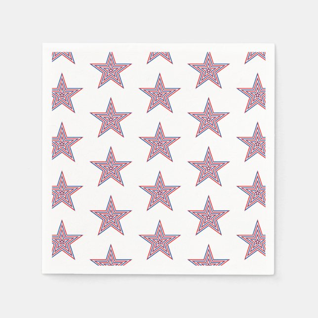 July 4th Patriotic Paper Napkins (Front)