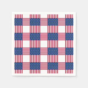 July 4th Patriotic Paper Napkins