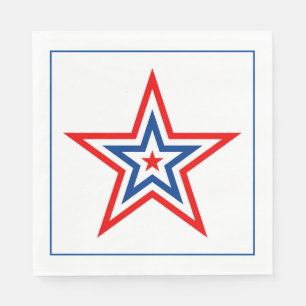 July 4th Patriotic Paper Napkins