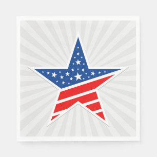 July 4th Patriotic Paper Napkins
