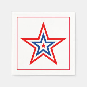 July 4th Patriotic Paper Napkins
