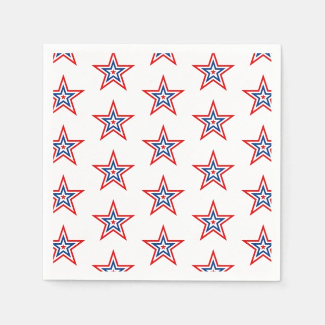 July 4th Patriotic Paper Napkins (Front)