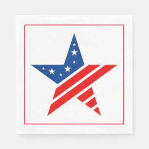 July 4th Patriotic Paper Napkins