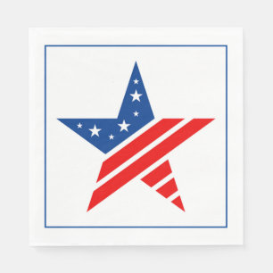 July 4th Patriotic Paper Napkins