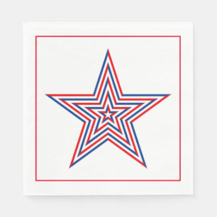 July 4th Patriotic Paper Napkins
