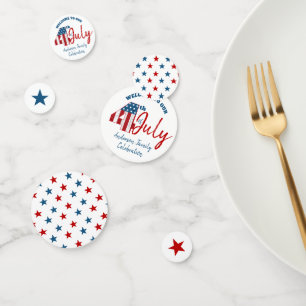 July 4th Red White Blue Stars USA Flag Patriotic Confetti