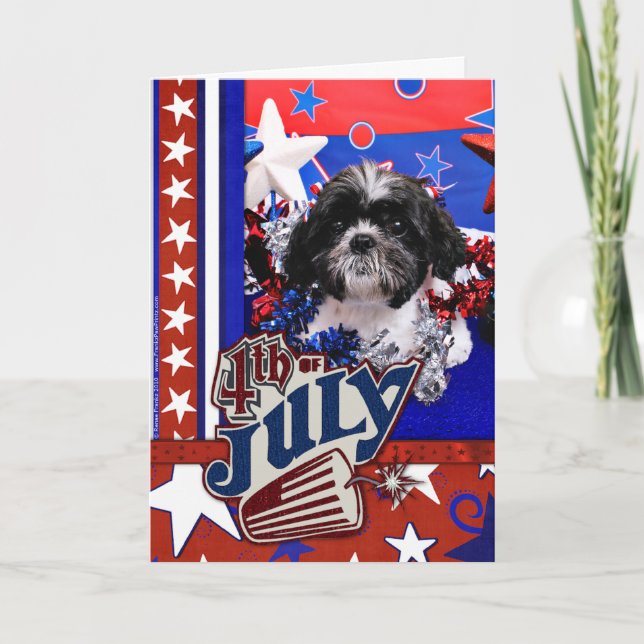 July 4th - Shih Tzu - Sadie Card (Front)