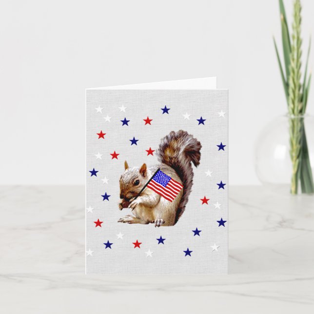 July 4th Squirrel Card (Front)