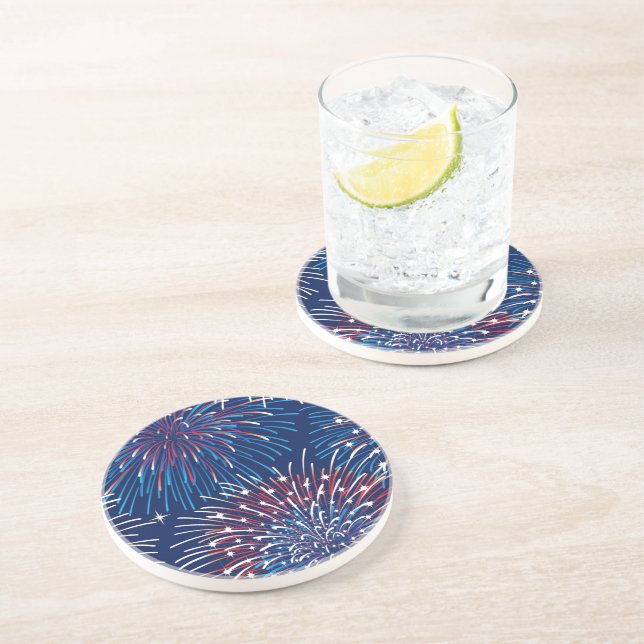 July 4th Stone Drink Coaster (Side)