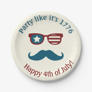 July 4th Themed Patriotic Plates