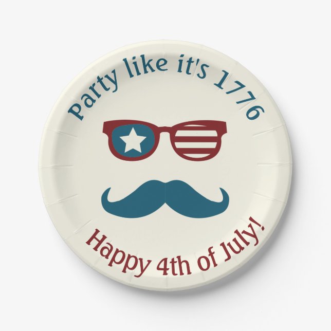 July 4th Themed Patriotic Plates (Front)