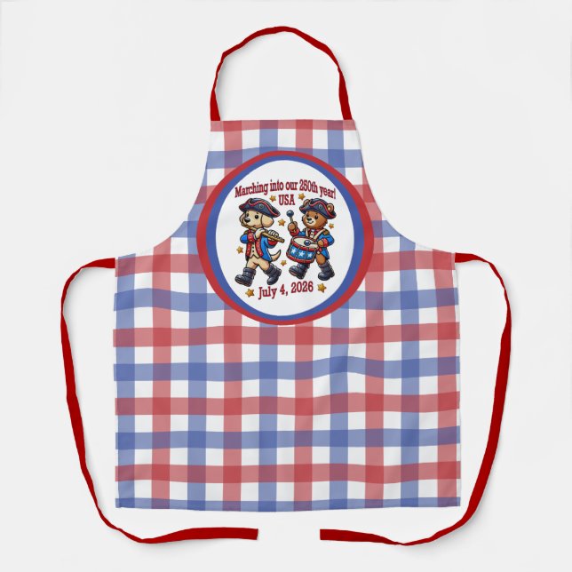 July 4th USA 250th Anniversary Semiquincentennial  Apron (Front)