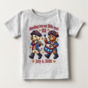 July 4th USA 250th Anniversary Semiquincentennial  Baby T-Shirt