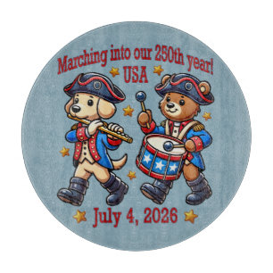July 4th USA 250th Anniversary Semiquincentennial Cutting Board