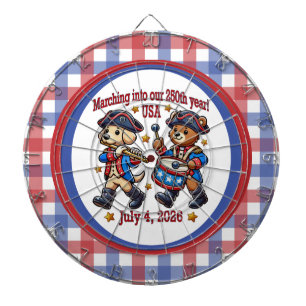 July 4th USA 250th Anniversary Semiquincentennial Dartboard