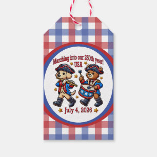 July 4th USA 250th Anniversary Semiquincentennial Gift Tags