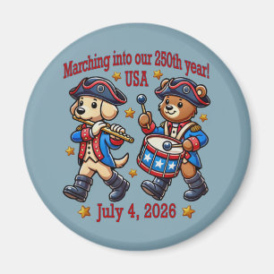 July 4th USA 250th Anniversary Semiquincentennial  Magnet