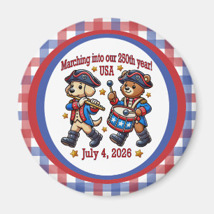 July 4th USA 250th Anniversary Semiquincentennial Magnet