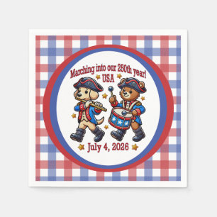 July 4th USA 250th Anniversary Semiquincentennial  Napkin