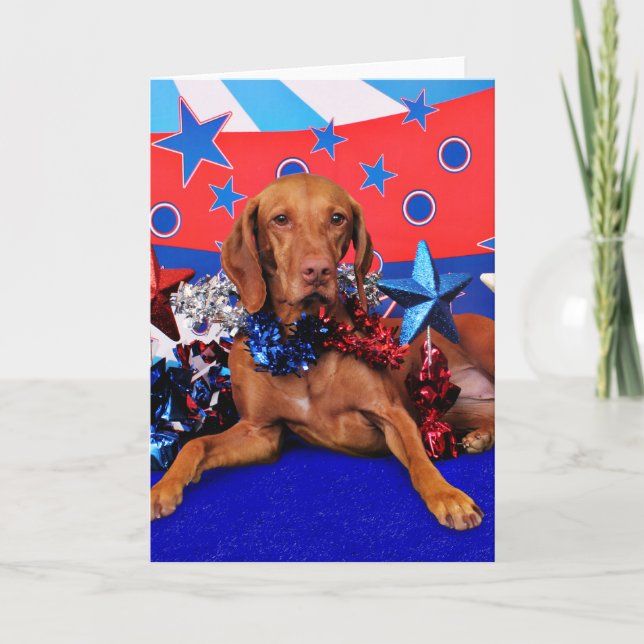 July 4th - Vizsla - Reagan Card (Front)