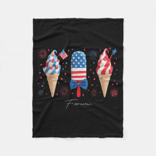 July 4th Women Men Patriontic Aamerican Flag Fleece Blanket
