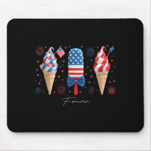 July 4th Women Men Patriontic Aamerican Flag Mouse Pad