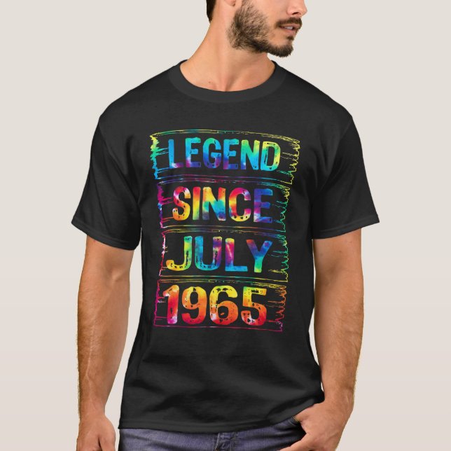 July 57 Years Old Since 1965 57th Birthday  Tie Dy T-Shirt (Front)