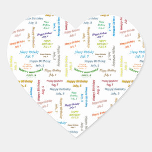 July, 5 Birthday Sticker