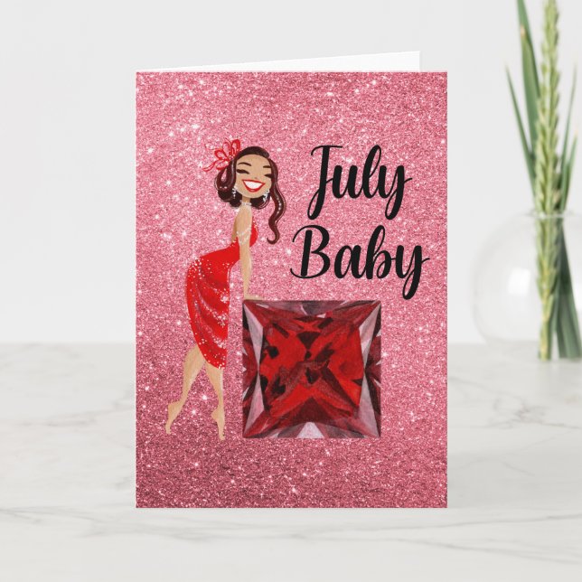 July Baby Card (Front)