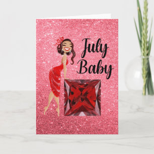 July Baby Card