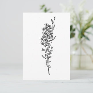 July birth flower birthday card, larkspur card