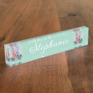 July Birth Flower Personalized Name  Nameplate