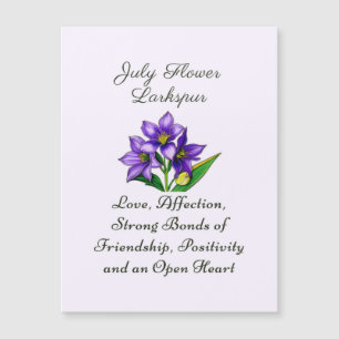 July Birth Month Flower Larkspur Floral Art
