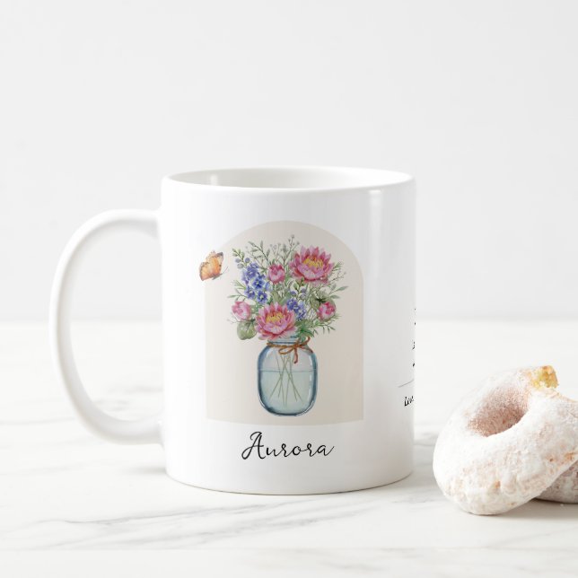 July Birth Month Flower Mug (With Donut)