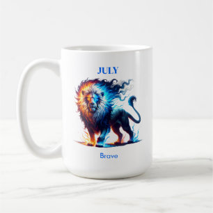 July Birth Month Spirit Animal Lion Gift Coffee Mug