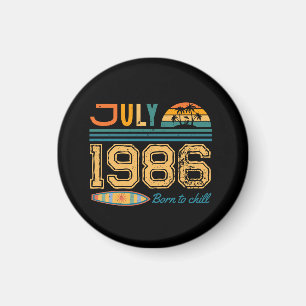 July Birthday Custom Year Magnet