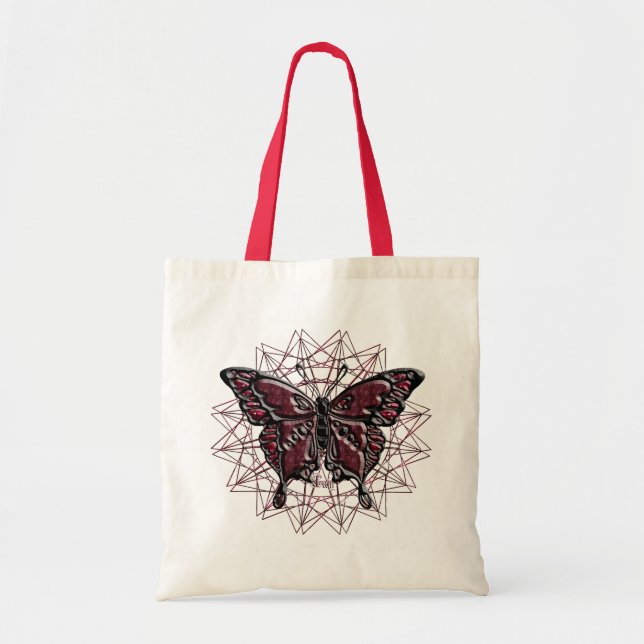July Birthstone Butterfly Tote Bag (Front)
