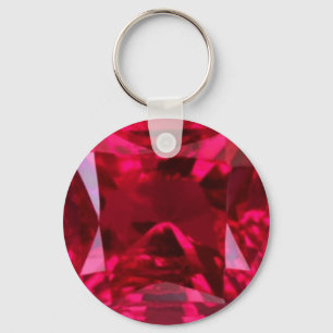 July Birthstone- Red Ruby  by Sharles Key Ring