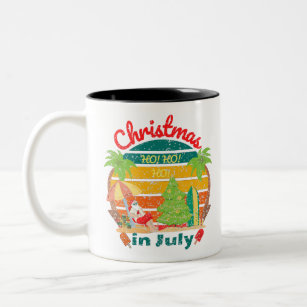 july christmas/christmas in july Two-Tone coffee mug