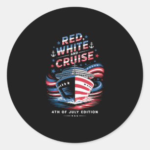 July Cruise 2025 4th Of July Family Matching Cruis Classic Round Sticker
