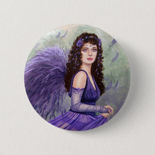 July Fairy by Fantasy artist Lori Karels 6 Cm Round Badge