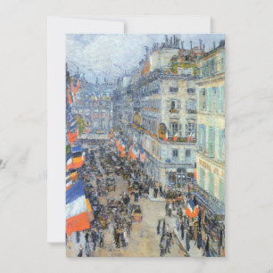 July Fourteenth, Rue Daunou by Childe Hassam Card