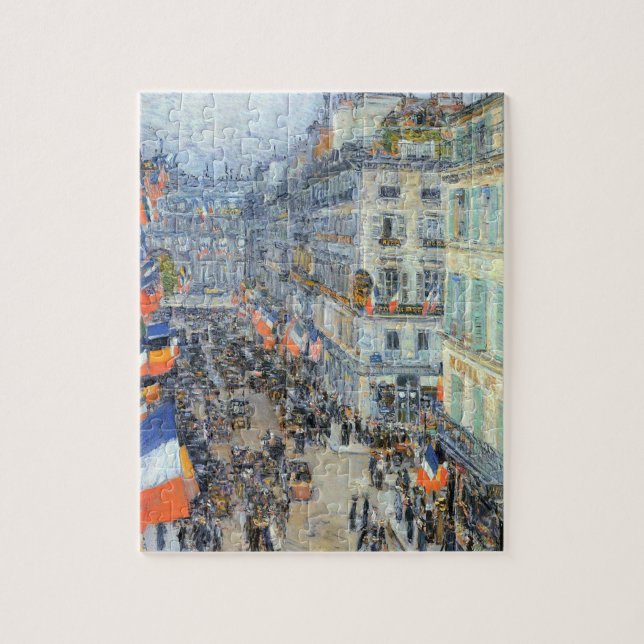 July Fourteenth, Rue Daunou by Childe Hassam Jigsaw Puzzle (Vertical)