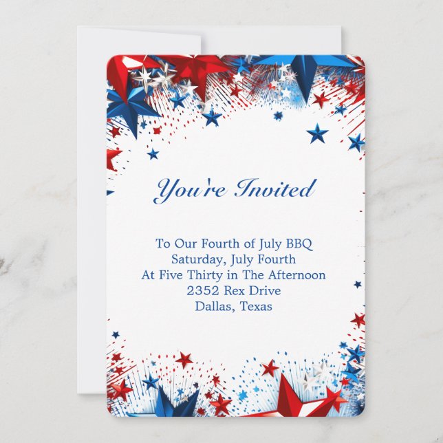 July Fourth Invitation (Front)