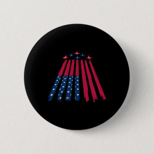 July Fourth July 4th Independence Day American Fla 6 Cm Round Badge