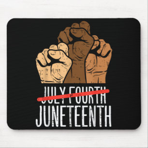 july fourth juneteenth fists june 19th 1865 men wo mouse pad