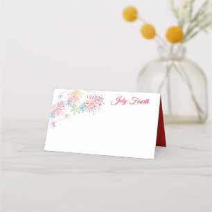 July Fourth Party Name Place Card