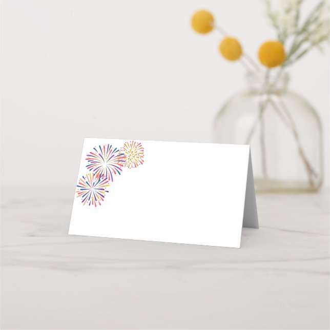 July Fourth Party Name Place Card (Front)