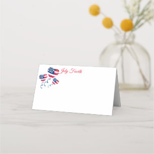 July Fourth Party Name Place Card