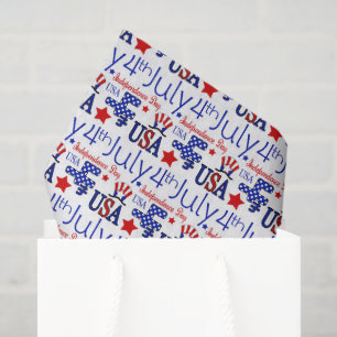 July Fourth Patriotic pattern prarty tissue Paper